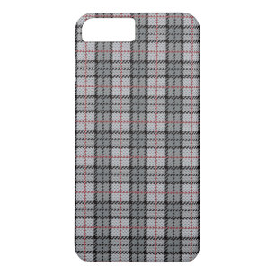 Pixel Karo in Grau mit rotem Streifen Case-Mate iPhone Hülle