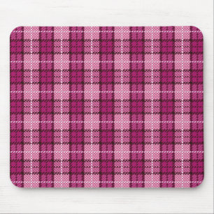 Pixel Karo_Magenta-Schwarz Mousepad