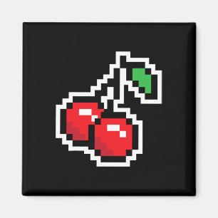 Pixel Kirschen 80er Videospiel Halloween-Kostüm Ea Magnet