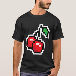 Pixel-Kirschen 80er Videospiel Halloween-Kostüm Ea T-Shirt