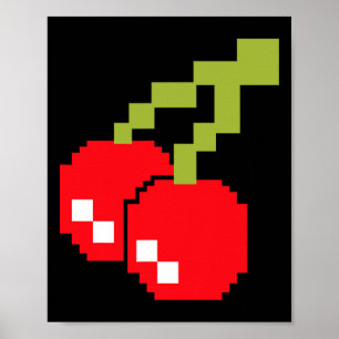 Pixel Kirschen 80er Videospiel Kostüm Einfache Gru Poster