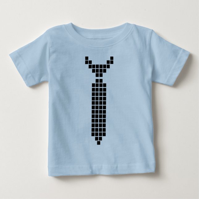 Pixel-Krawatte Baby T-shirt (Vorderseite)