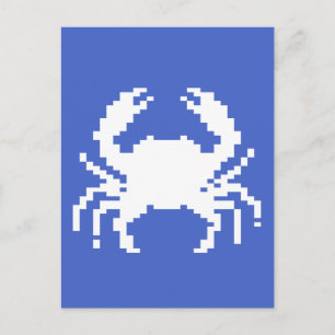 Pixel-Krebs-Design Postkarte