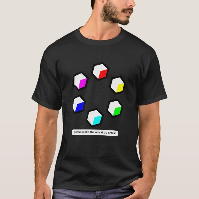 Pixel lassen die Welt umhergehen T-Shirt (Vorderseite)