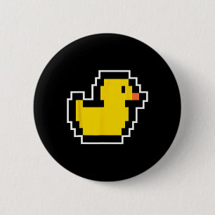 Pixel Little Duck 80er Videospiel Halloween-Kostüm Button