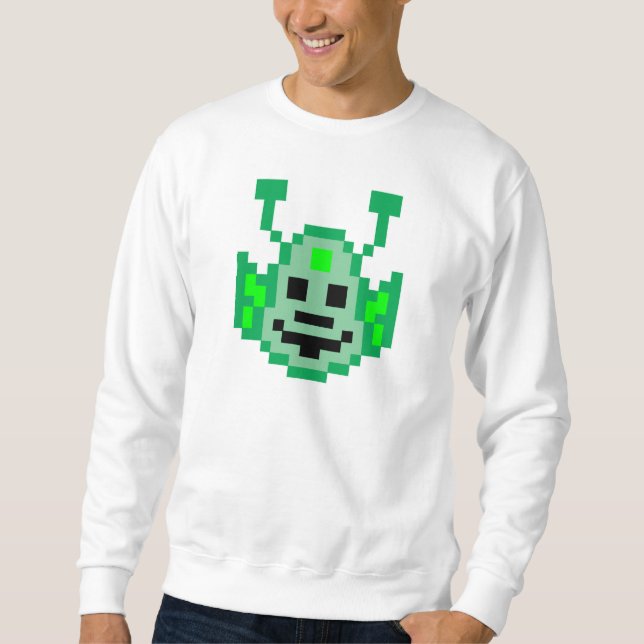 Pixel Martian Alien Sweatshirt (Vorderseite)