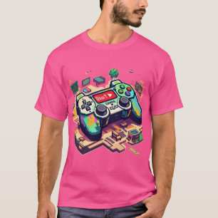 Pixel Meltdown: 16-Bit Gaming & Bildung Isometri T-Shirt
