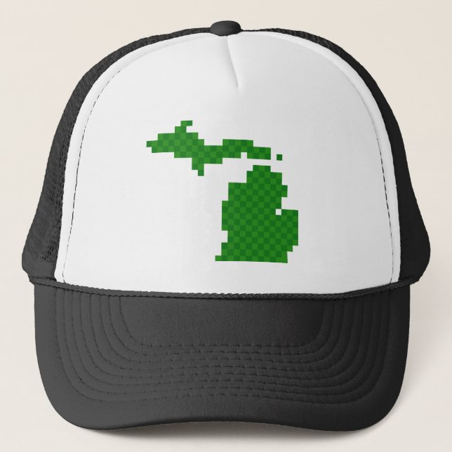 Pixel Michigan Truckerkappe (Vorderseite)