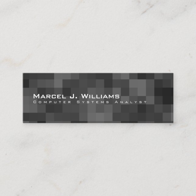 Pixel minimalistisch modernen beruflich Blank. Mini Visitenkarte (Vorderseite)