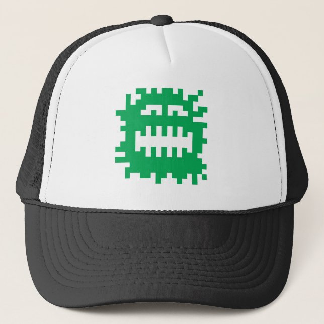 Pixel-Monster-Creatur Truckerkappe (Vorderseite)