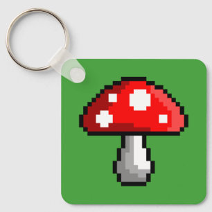 Pixel Mushroom Keychain Schlüsselanhänger