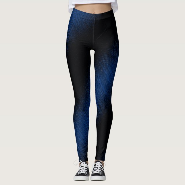 Pixel Muster 01.B.bw.S.Black BG Leggings (Vorderseite)