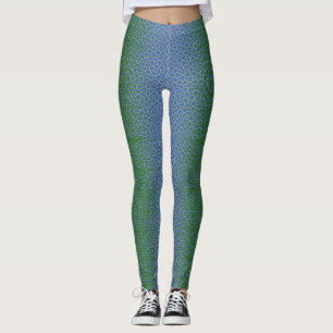 Pixel Muster 01.GRN.bw Lblue BG Leggings