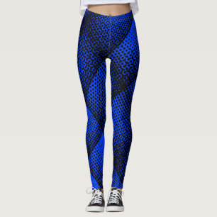 Pixel Muster 08.B.wC Blue BG Leggings