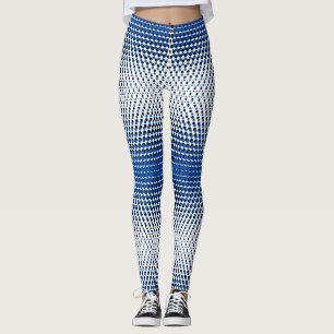 Pixel Muster 09.BBLK.w Weiße BG Leggings