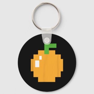 Pixel Orange 80er Videospiel Kostüm Einfache Grupp Schlüsselanhänger