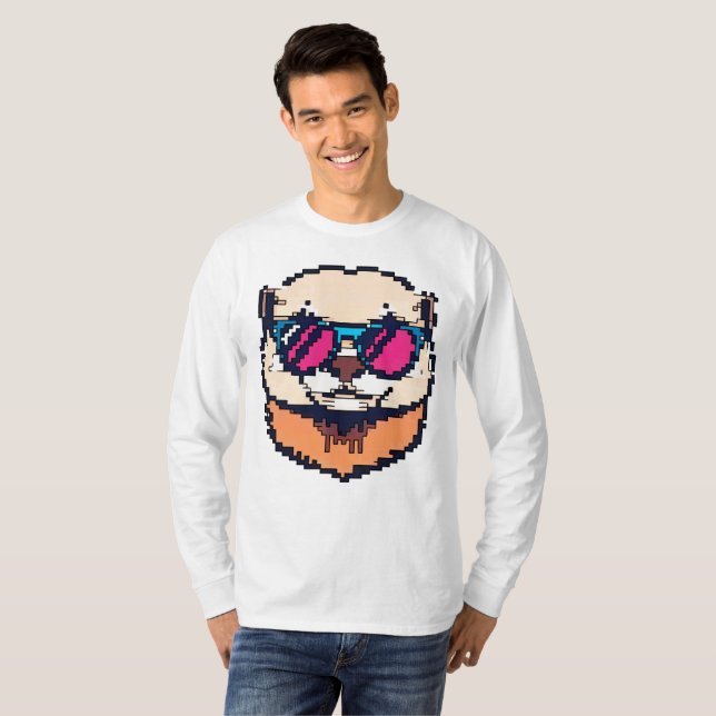 Pixel Otter Delight T-Shirt (Vorne ganz)