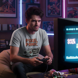 Pixel Panic – Retro-Gamer-Wut-Design T-Shirt