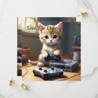 "Pixel Paws: The Gamer Kitten in Action"