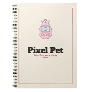 Pixel Pet virtuelles Haustier Spiralblock Notizblock