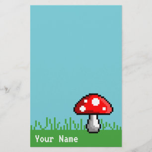 Pixel-Pilz-Wiesen-Briefpapier Briefpapier