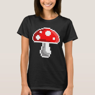 Pixel-Pilzhoodie-Kleid (dunkel) T-Shirt