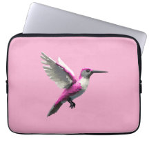Pixel Pink Hummingbird