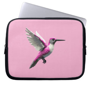 Pixel Pink Hummingbird Laptopschutzhülle