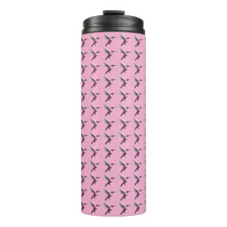Pixel Pink Hummingbird Thermosbecher