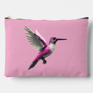 Pixel Pink Hummingbird Zubehörtasche
