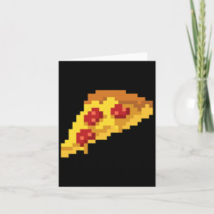 Pixel Pizza 80er Videospiel Retro 8-bit Halloween  Karte
