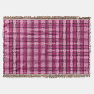 Pixel Plaid_Magenta-Black Decke