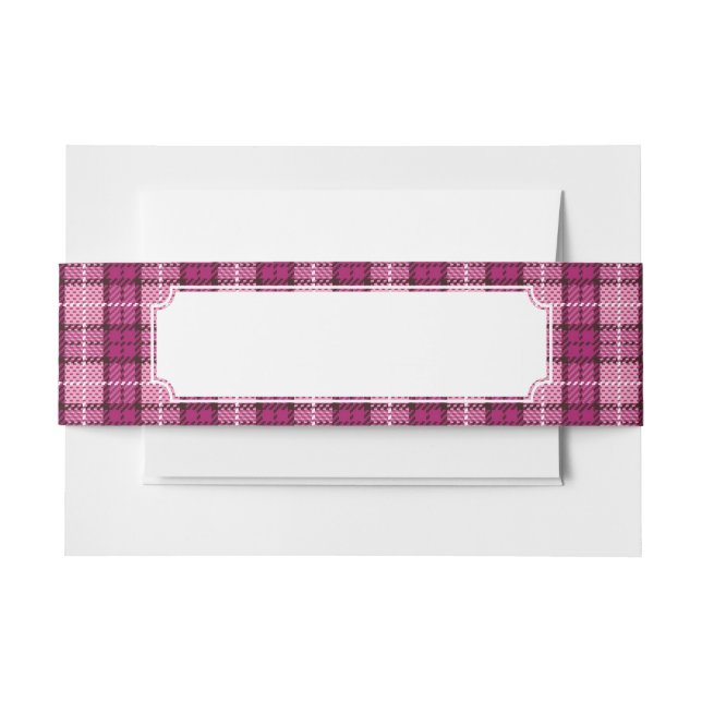 Pixel Plaid_Magenta-Black Einladungsbanderole (Vorderseite Beispiel)