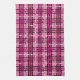 Pixel Plaid_Magenta-Black Küchentuch