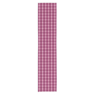 Pixel Plaid_Magenta-Black Kurzer Tischläufer