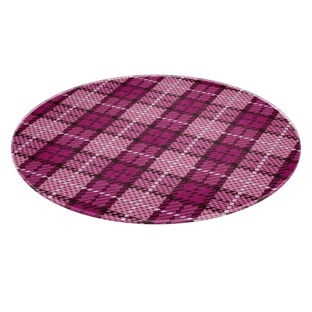 Pixel Plaid_Magenta-Black Schneidebrett (Ecke)