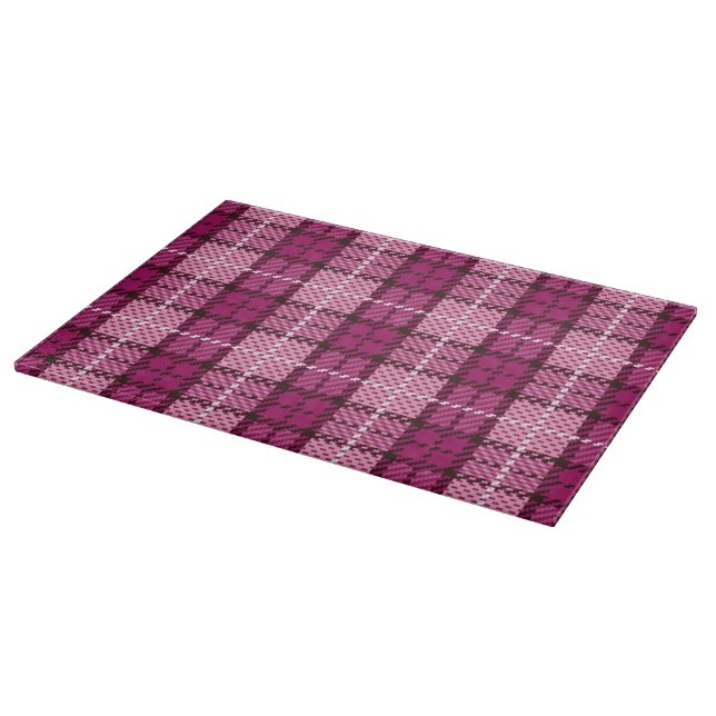 Pixel Plaid_Magenta-Black Schneidebrett (Ecke)