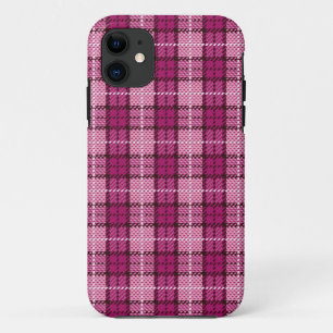 Pixel Plaid_Magenta-Schwarz Case-Mate iPhone Hülle