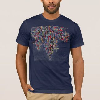 Pixel-Pop-abstrakte Fraktal Designe T-Shirt