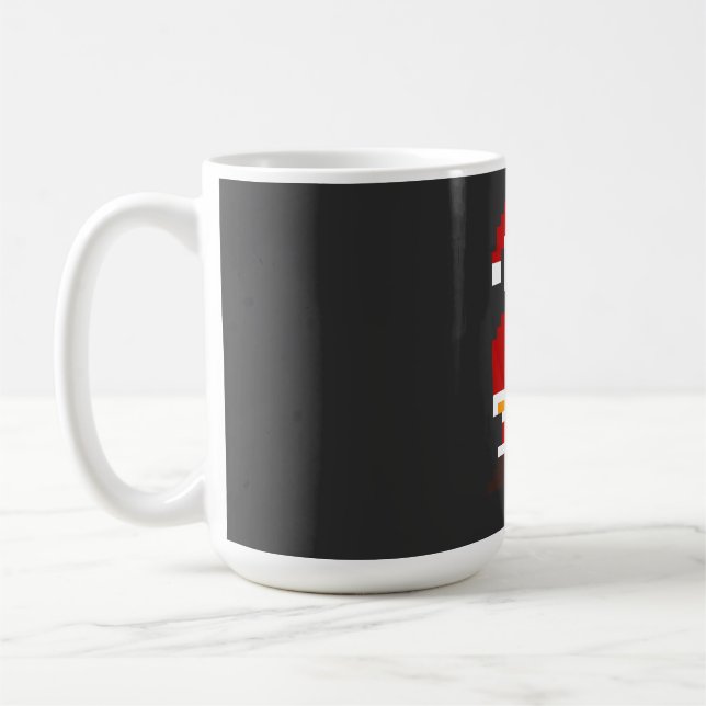 Pixel Pose Weihnachtsmann Kaffeetasse (Links)