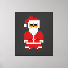 Pixel Pose Weihnachtsmann Leinwanddruck