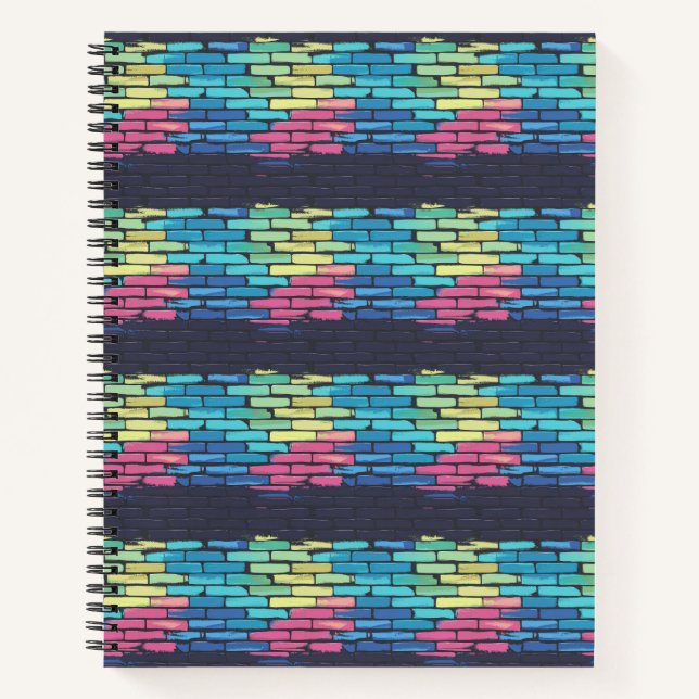 "Pixel Punk: Neon Mortar Mutiny" Notizbuch (Vorderseite)