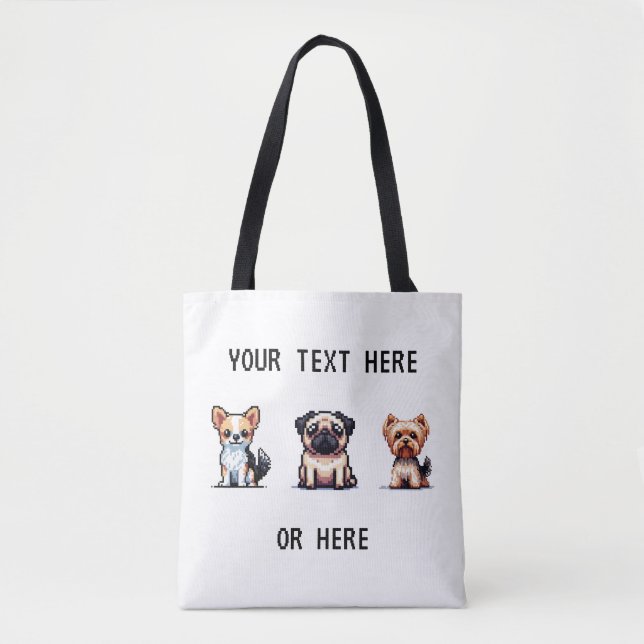 Pixel Pup Tote Bag (Vorderseite)