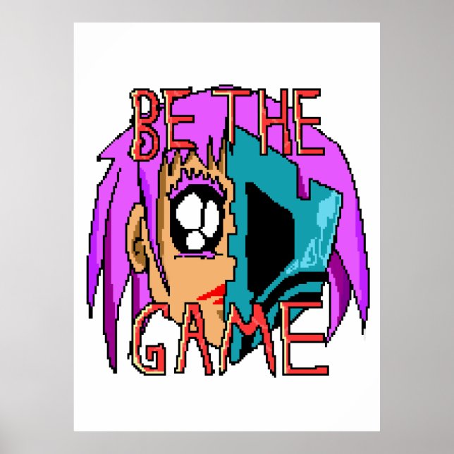 Pixel Rebel Zoe - 8-Bit Character Art Poster (Vorne)
