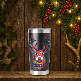 Pixel-Rentier-Hässlicher-Schwester-Weihnachten-Tum Thermobecher