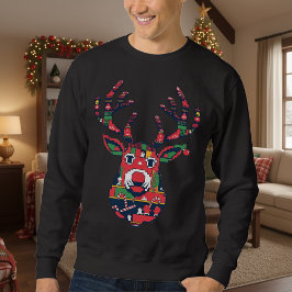 Pixel-Rentier-Hässlicher-Schwester-Weihnachts-Swea Sweatshirt