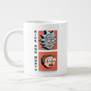 Pixel Rick und Morty Panel Grafik Jumbo-Tasse