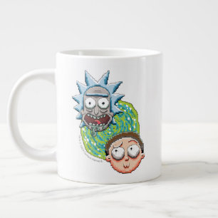 Pixel Rick und Morty Portal Grafik Jumbo-Tasse