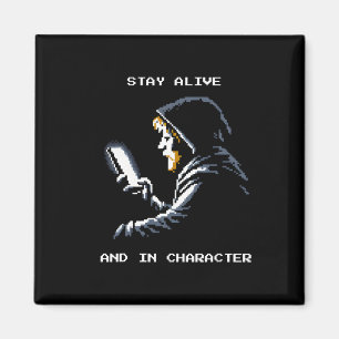 Pixel-Rollenspiel Retro-Gamer-Vibes  Magnet