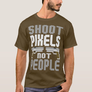 Pixel schießen nicht Menschen weiß T-Shirt